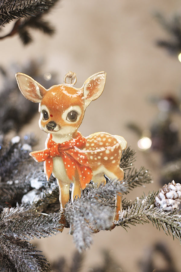 Vintage Tin Deer Orn.