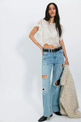 Lunar Ash Lace Top