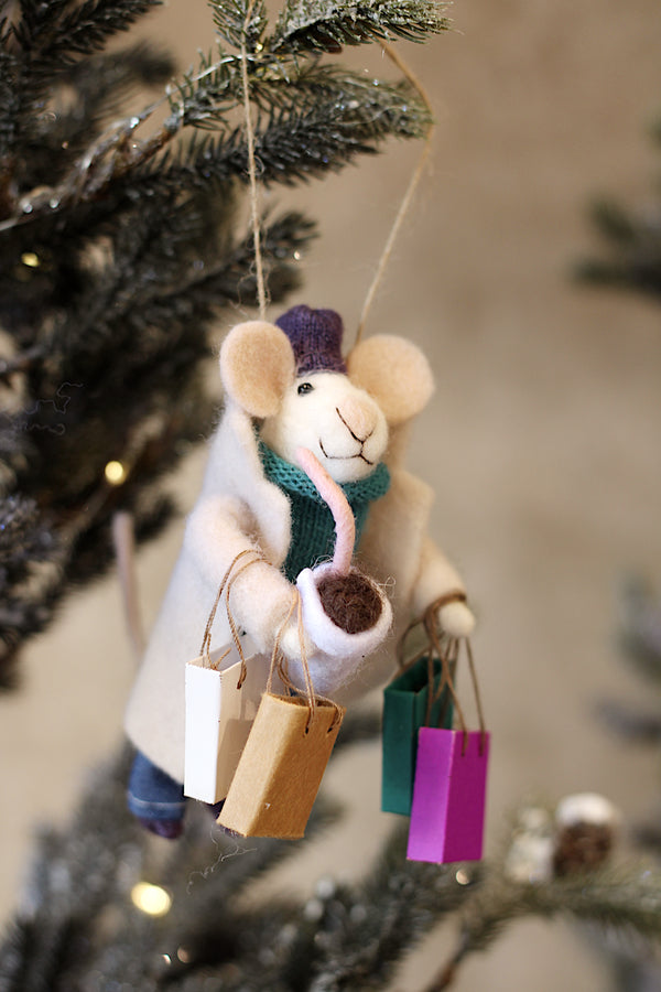Shopping Mouse Orn.