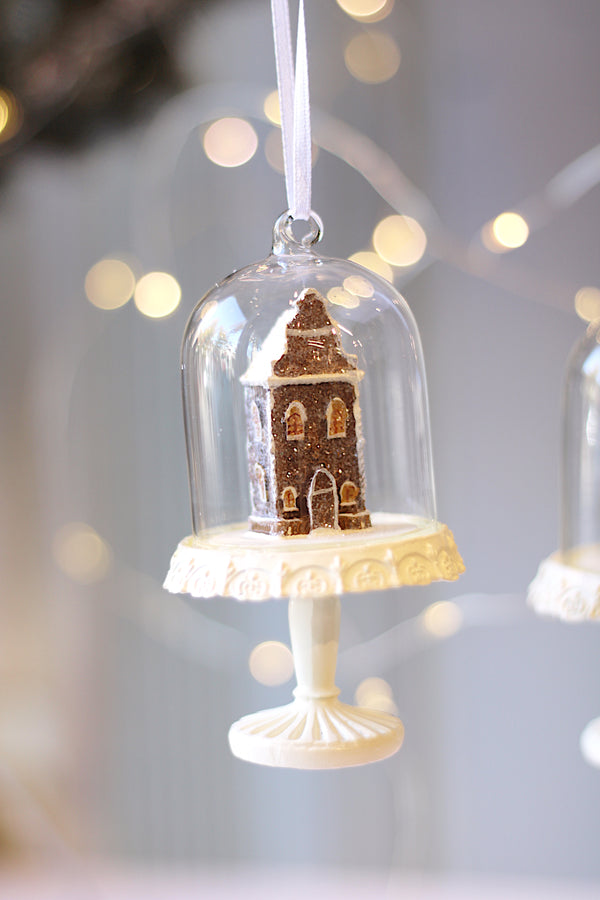 Gingerbread House Dome Orn.