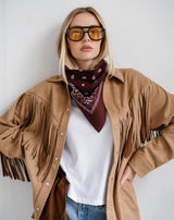 Faux Suede Fringe Jacket
