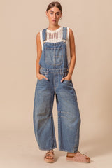 Slouchy Denim Overalls