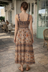 Square Neck Print Dress