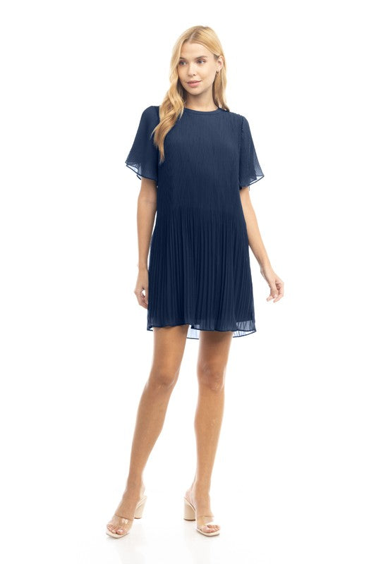 SS Pleated Mini Dress S25