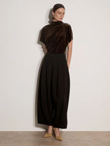 Velvet High Neck Top