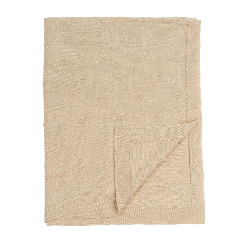 Polka Dot Knit Blanket