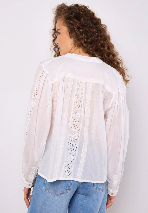 Pleat & Lace Blouse