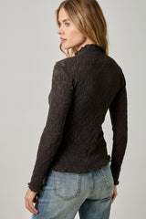 Lace Mock Neck