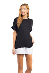 Dolman SS Plisse Blouse