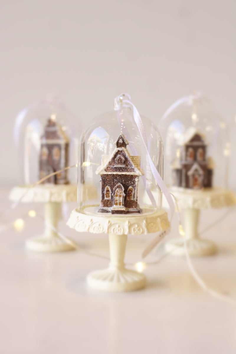 Gingerbread House Dome Orn.