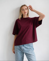 Boxy Tee F26-Plum