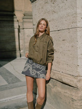 Moon-Stina Faux Suede Bomber