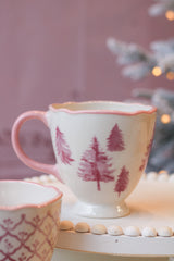 Stoneware Teacup-Pink