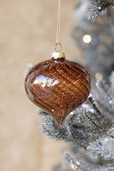 Clear Coffee Swirl Orn