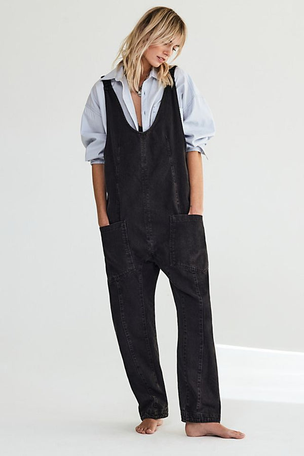 High Roller Jumpsuit-Mineral Black