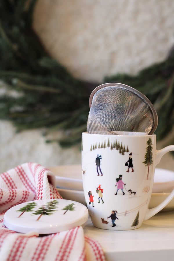 Outdoor Village Mug & Strainer