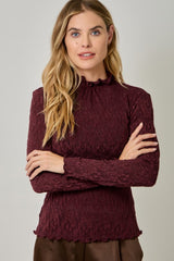 Lace Mock Neck