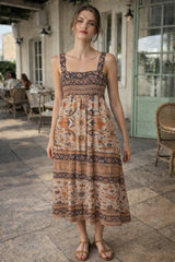 Square Neck Print Dress