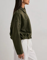 Moon-Stina Faux Suede Bomber