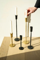 Luna Forged Candlestick-Gold