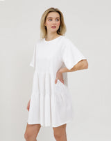 Tiered Tee Dress W/Bows