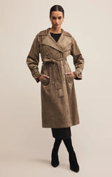 Dorian Faux Suede Trench