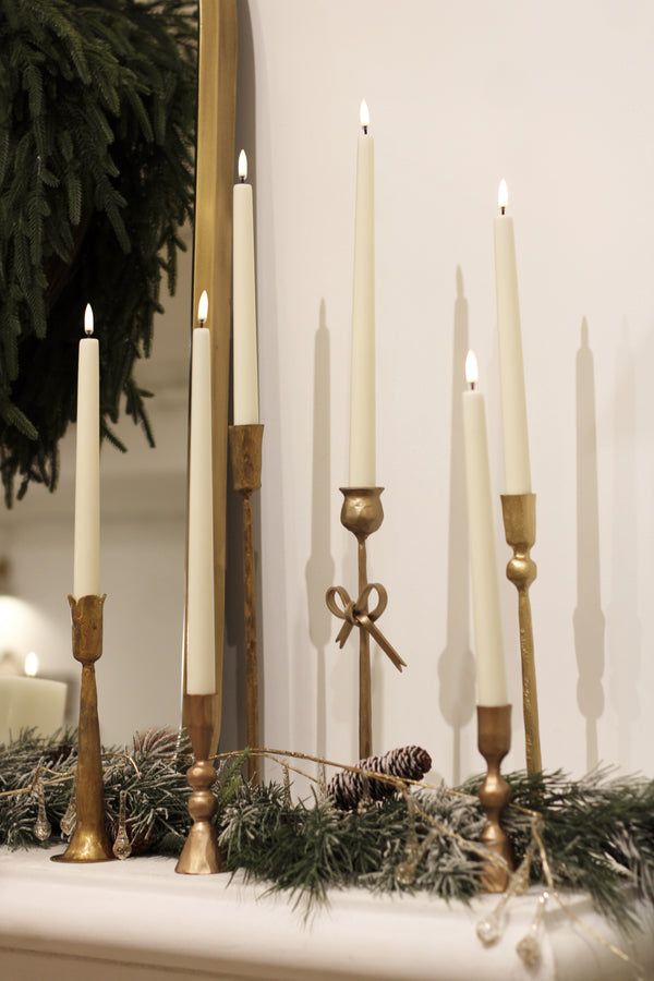 9.8" LED Taper Candle S/2