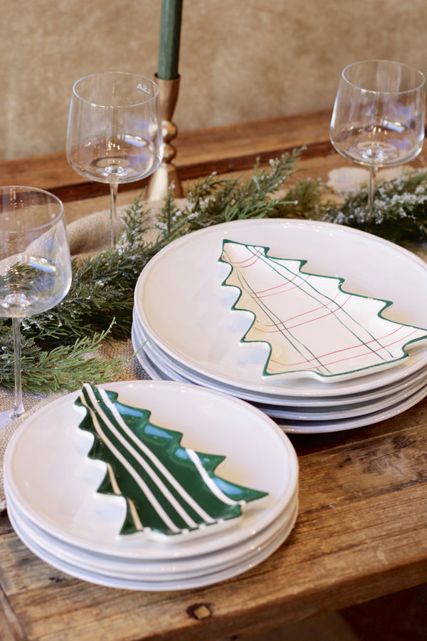Plaid Tree Plate