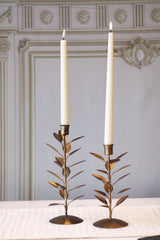 Metal Leaf Candle Holder