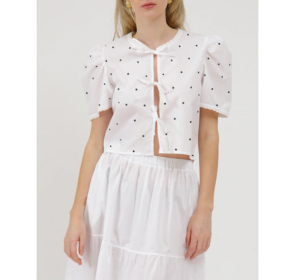 Poplin Tie Up Top