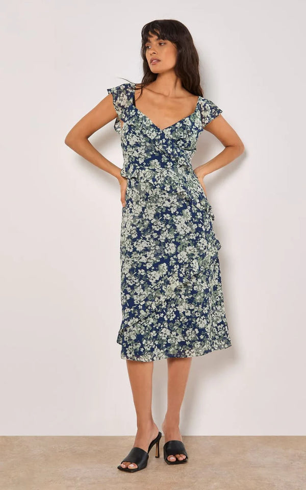 Aysmmetrical Ruffle Dress