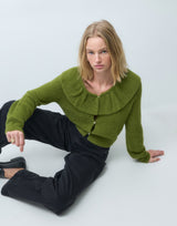 Puff Ruffle Cardigan