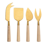 Maple Wood Cheese Knives S/4
