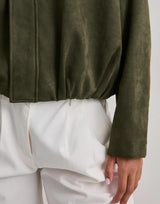 Moon-Stina Faux Suede Bomber