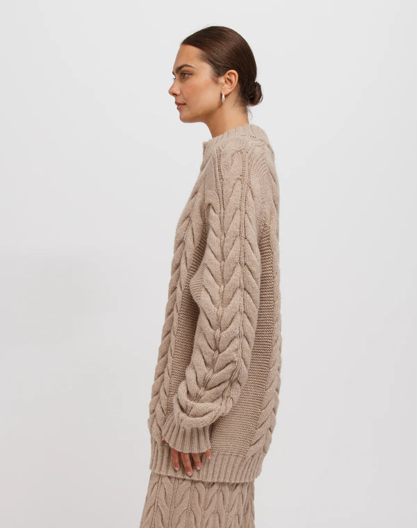 Sophie 1/2 Zip Cable Knit