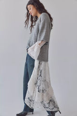 Margot Sweater Tee-Grey