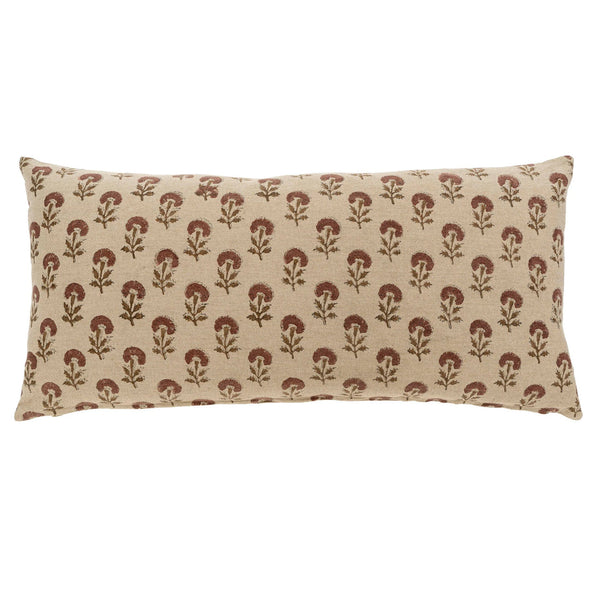 Bloom Block Print Pillow 14X31