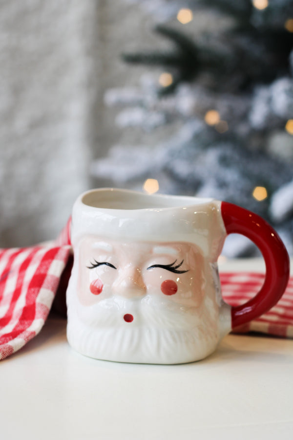 Stoneware Santa Mug