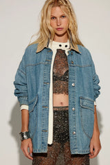 Lemon Denim Jacket-Berry Blues