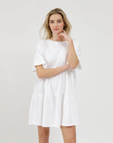 Tiered Tee Dress W/Bows