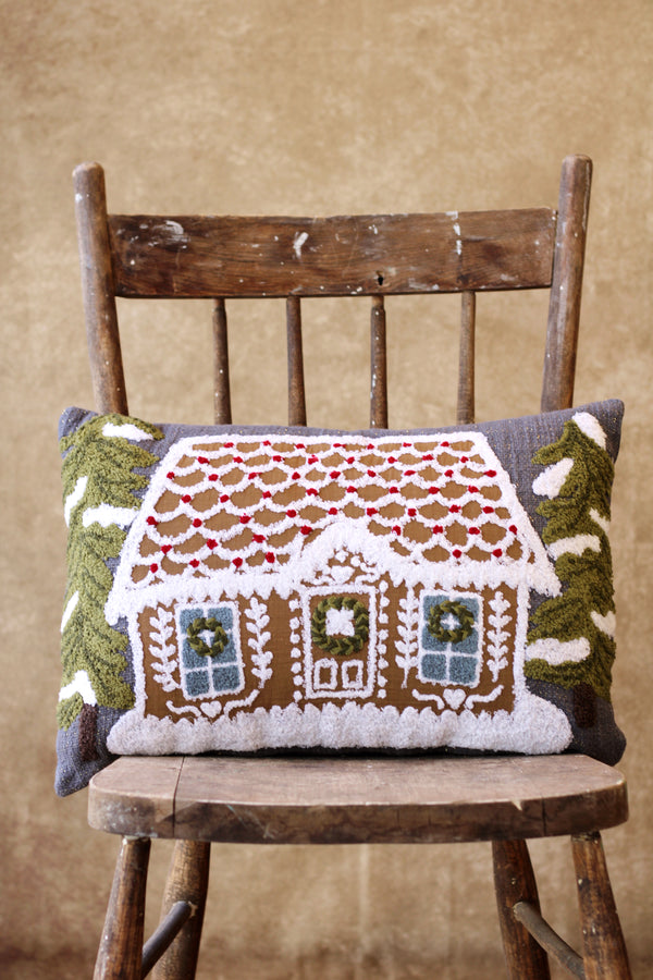 Gingerbread House Pillow