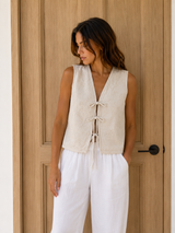 Lori Soutache Front Tie Vest