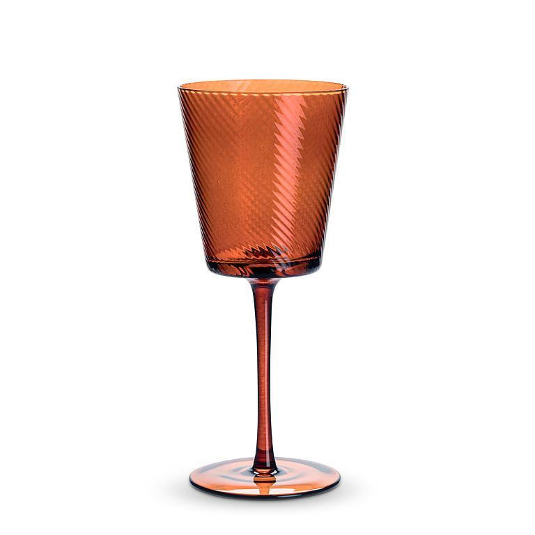 Optic Swirl Wine Glass