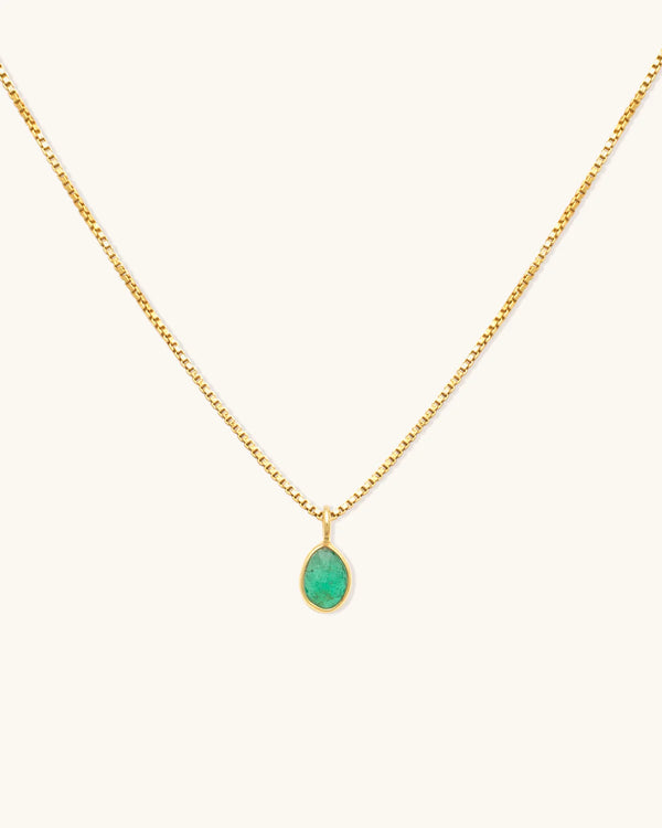 Sofia Slice Necklace-Emerald