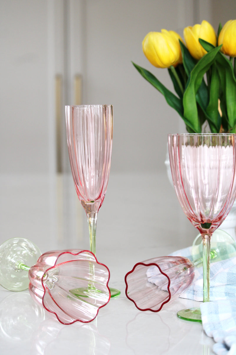 Rose Wine Glass