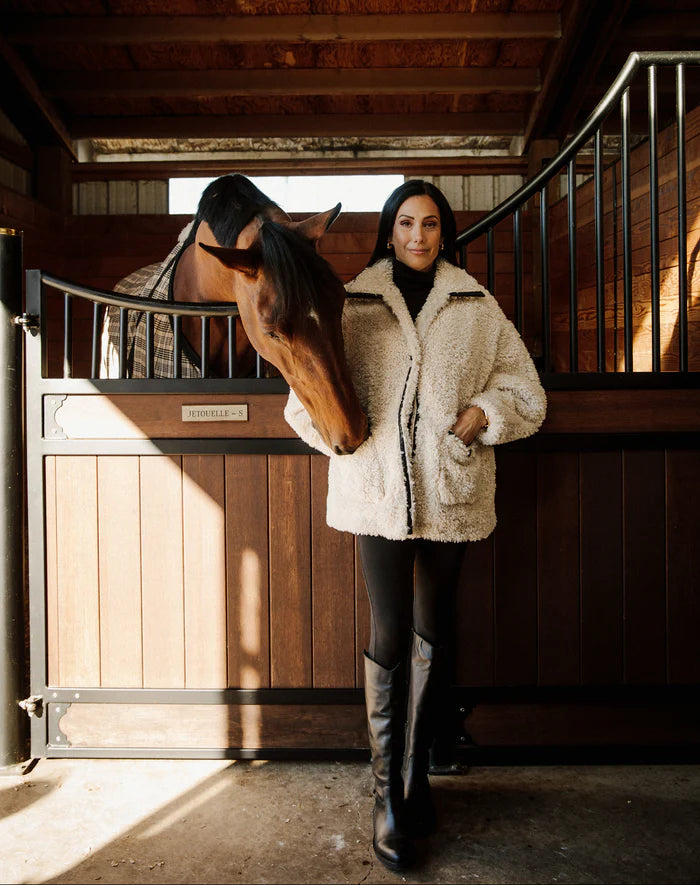 Sherpa Jacket W/Black Trim