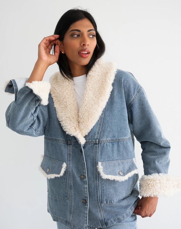 Denim Jacket W/Sherpa