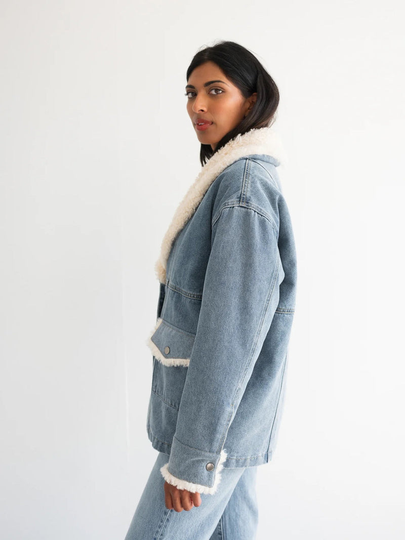 Denim Jacket W/Sherpa