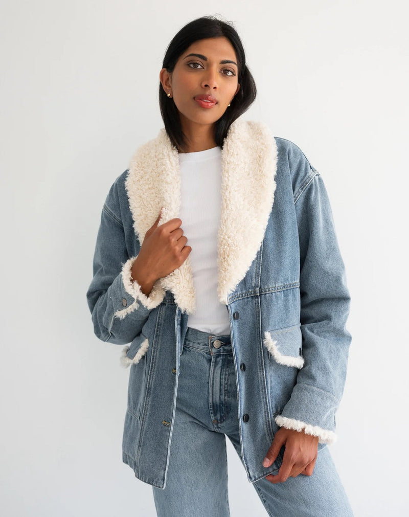 Denim Jacket W/Sherpa