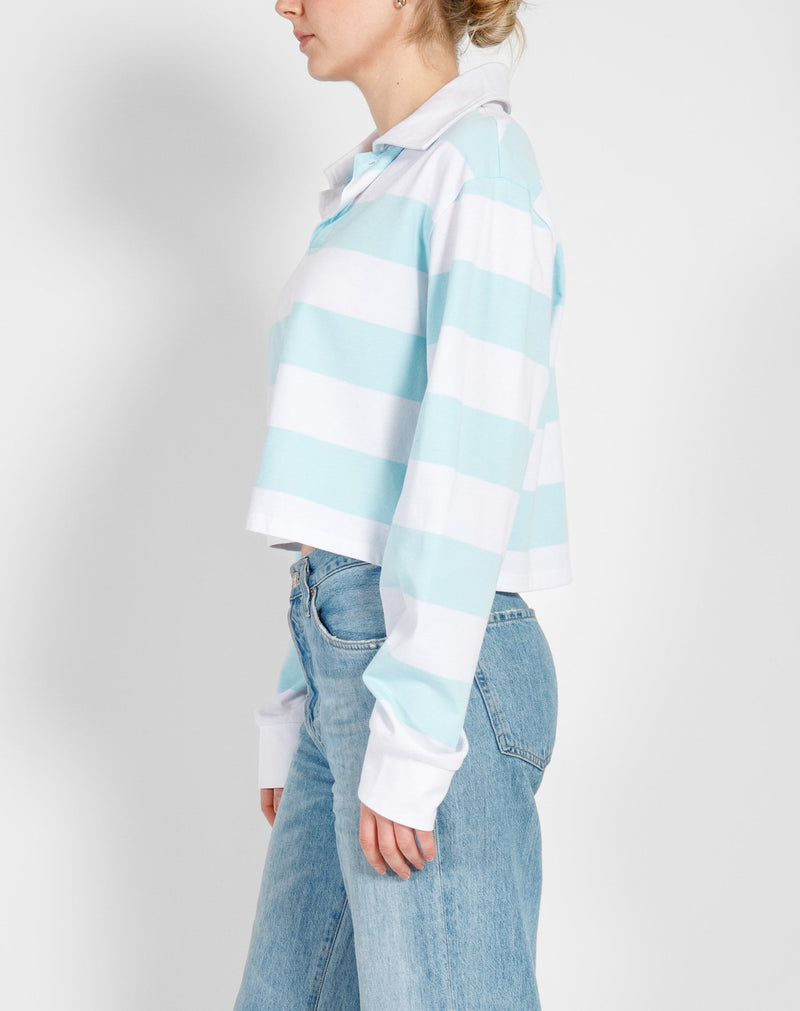 Striped Cropped Rugby Shirt